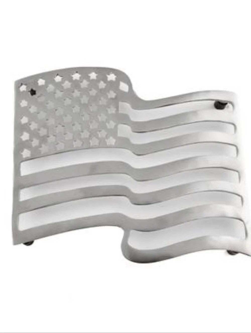 Thirstystone Aluminum Flag Trivet - Silver